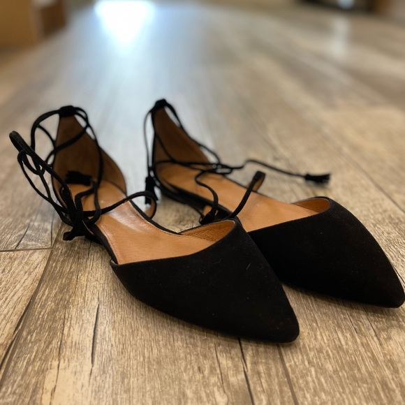Halogen Suede Wrap Flats 6.5